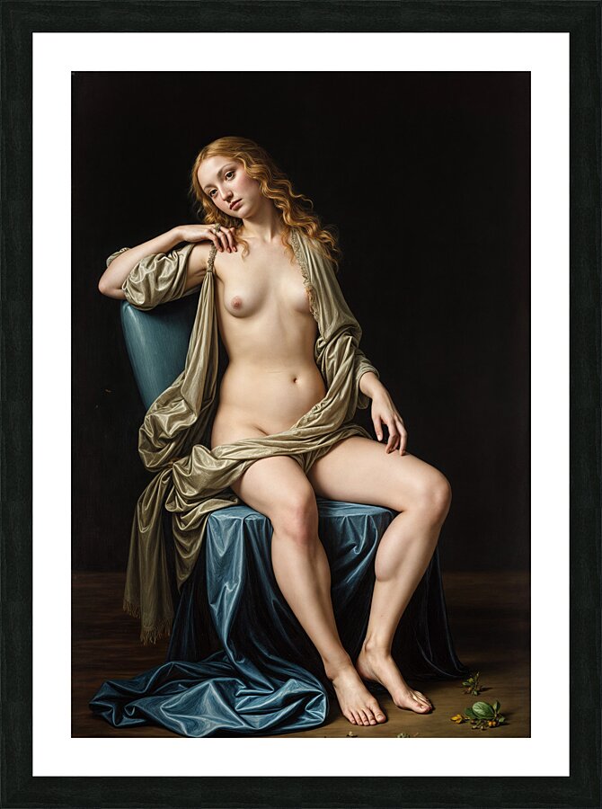 Partially Undressed  Picture Frame print