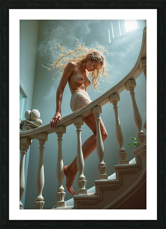 Curved Staircase  Picture Frame print