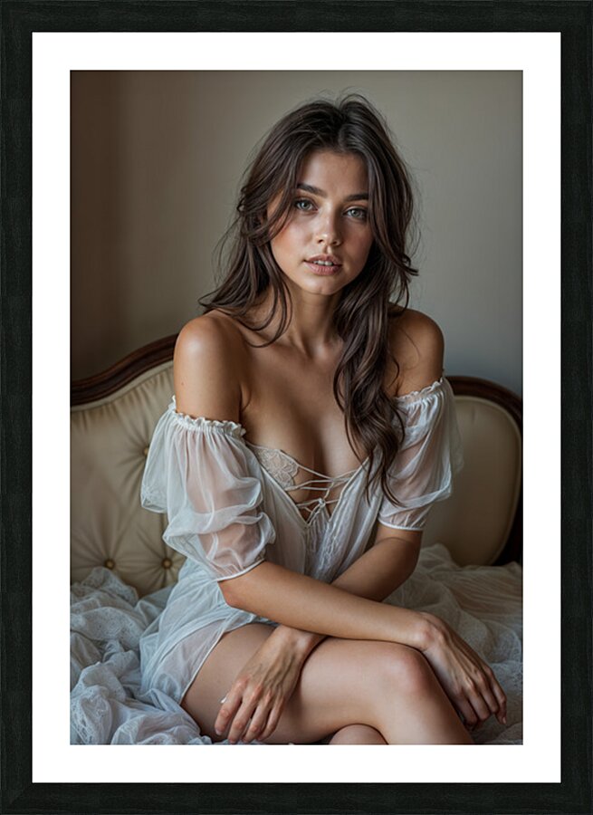 Pensive Gaze  Picture Frame print