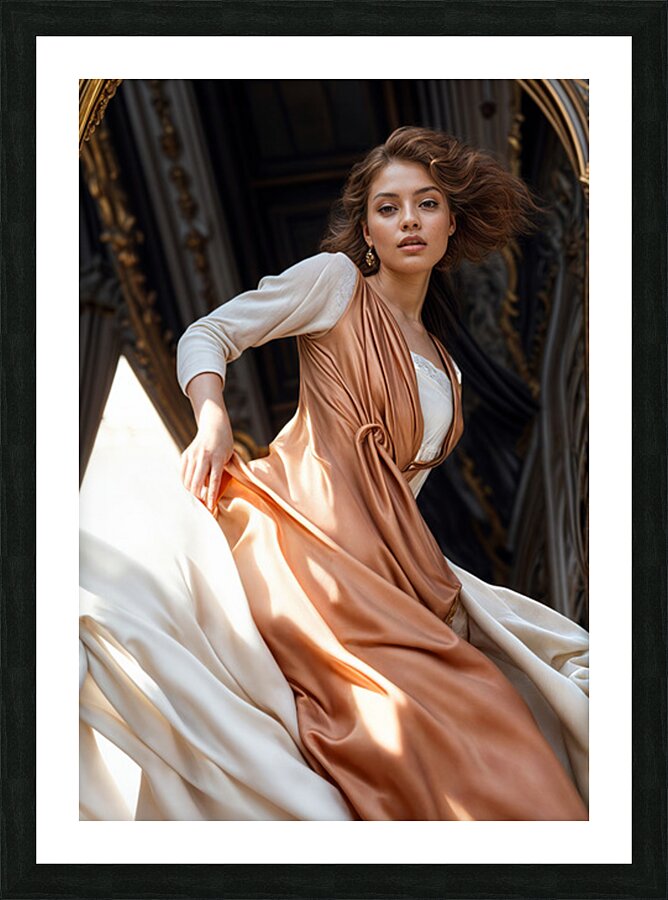 Peach Colored Gown  Picture Frame print