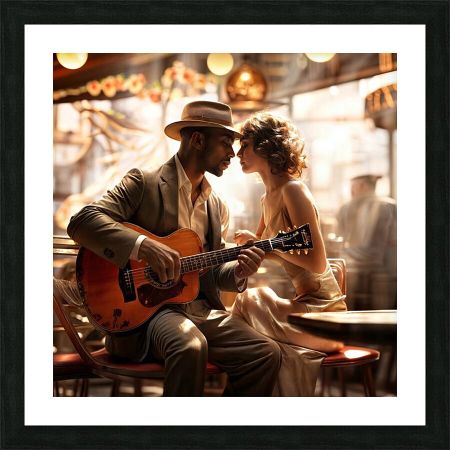 A Vintage Cafe  Picture Frame print