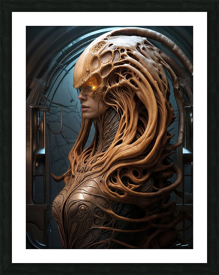 Human and Alien  Picture Frame print