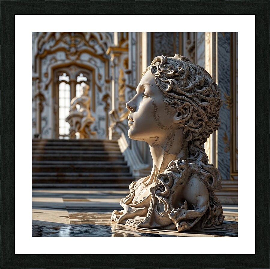 Marble Bust  Picture Frame print