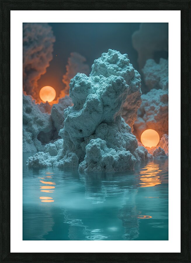 Fluffy Rock Formation  Picture Frame print