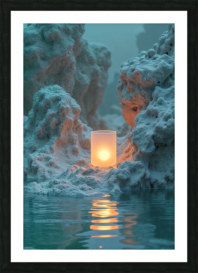 Glass Lantern  Picture Frame print