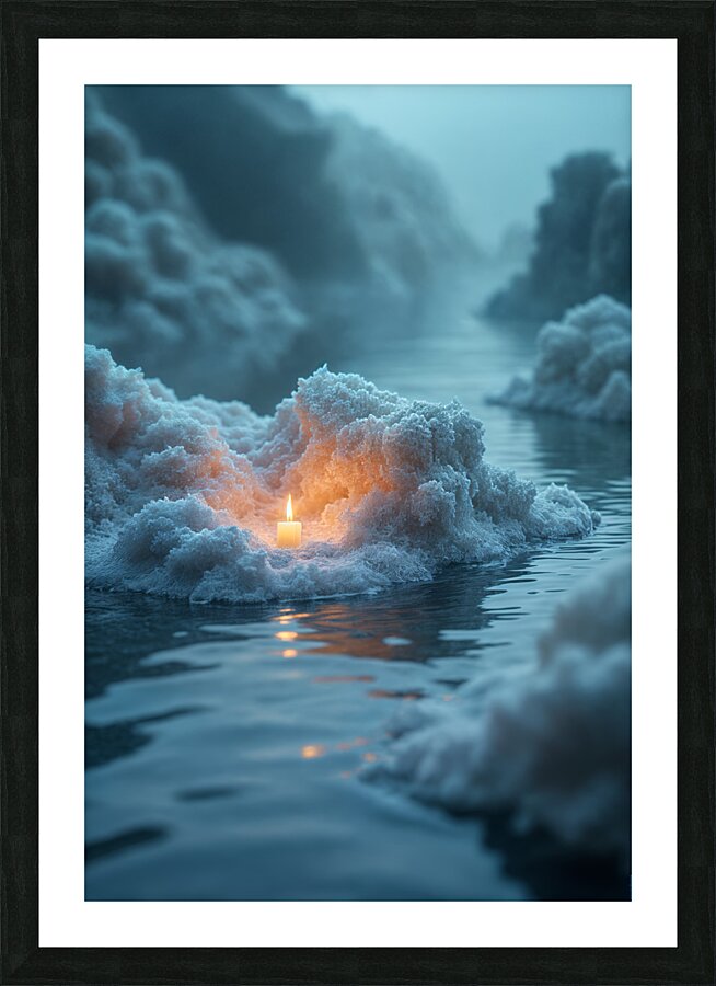 Single Candle  Picture Frame print
