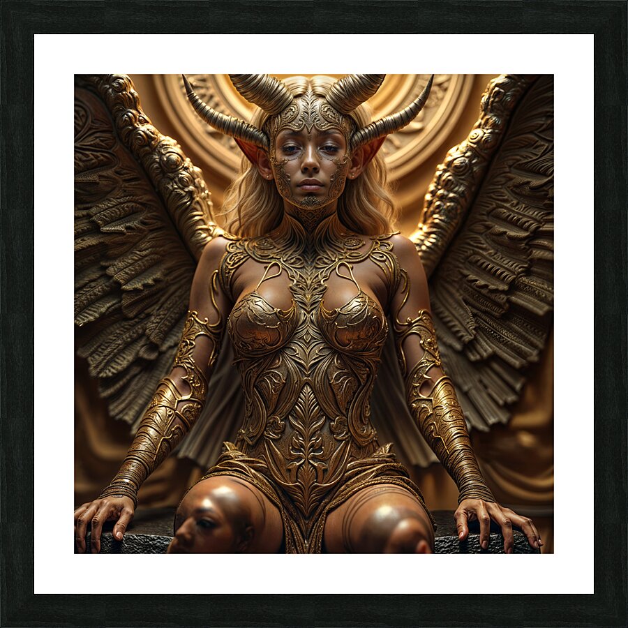 Horns and Wings  Picture Frame print