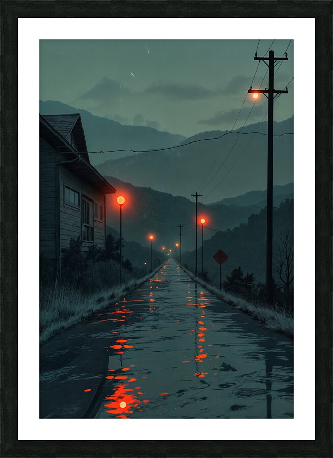 A Solitary Road  Picture Frame print