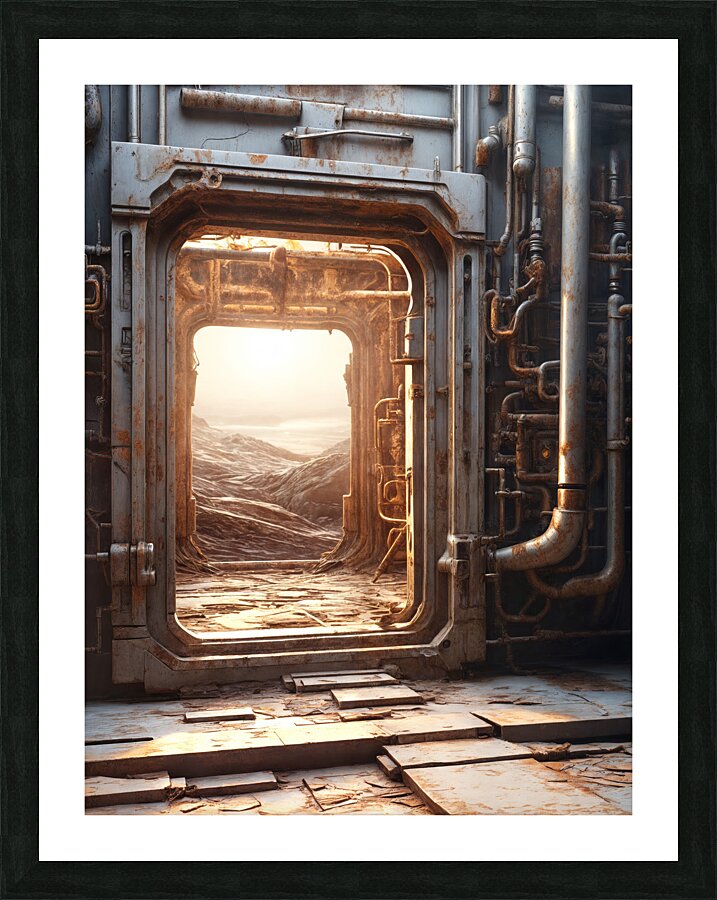 Metal Doorway  Picture Frame print