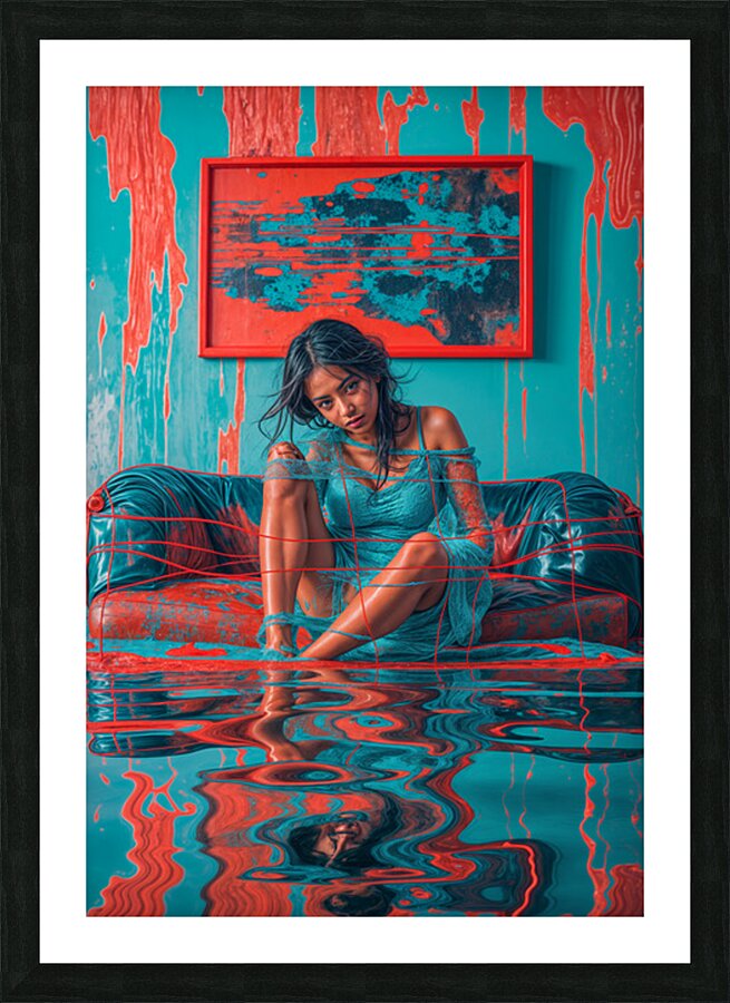  Blue Net  Picture Frame print