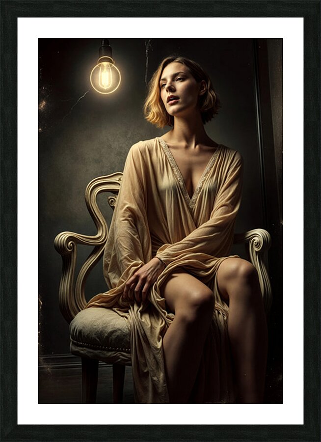  Single Light Bulb  Picture Frame print