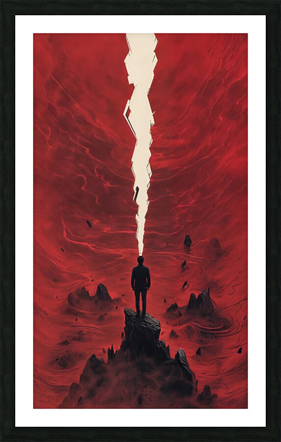  Red Landscape  Picture Frame print