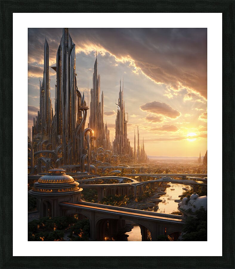 Futuristic Metropolis  Picture Frame print