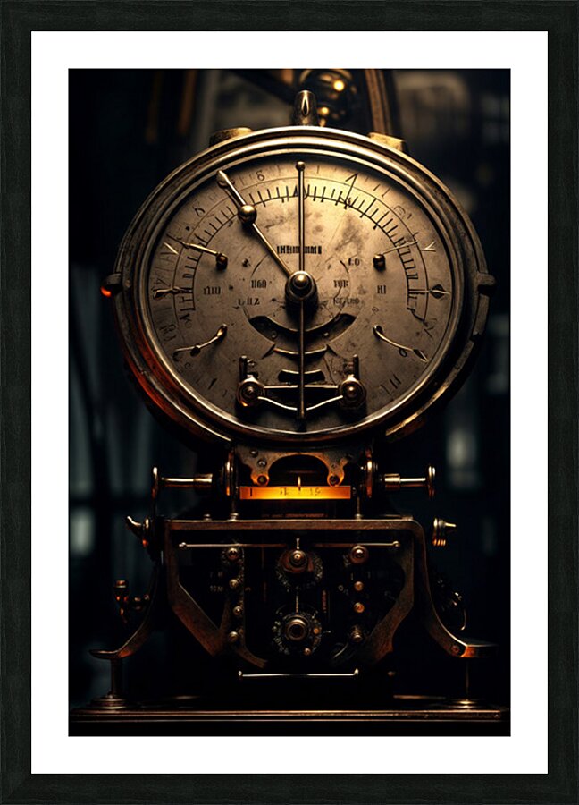 Brass Colored Device Picture Frame print