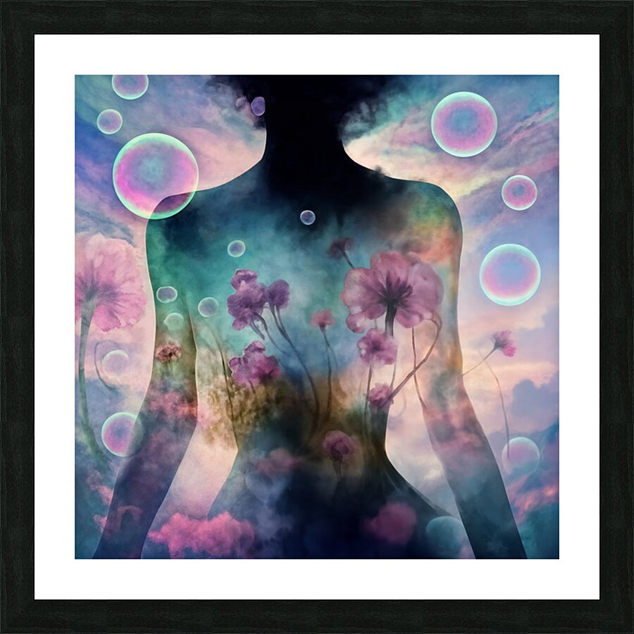  Iridescent Bubbles Picture Frame print