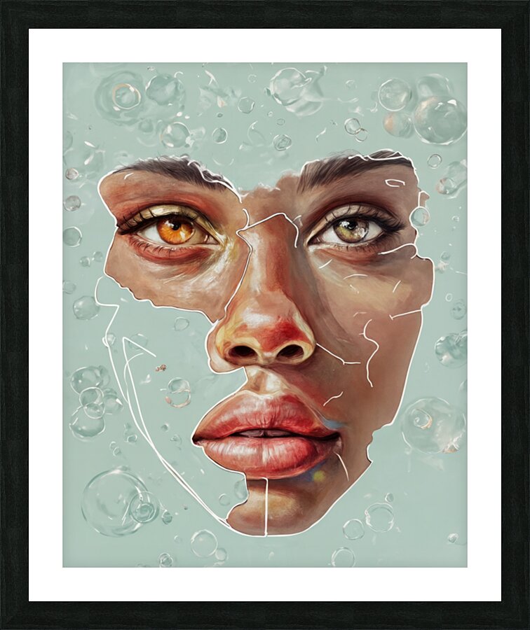  Fragmented Visage Picture Frame print