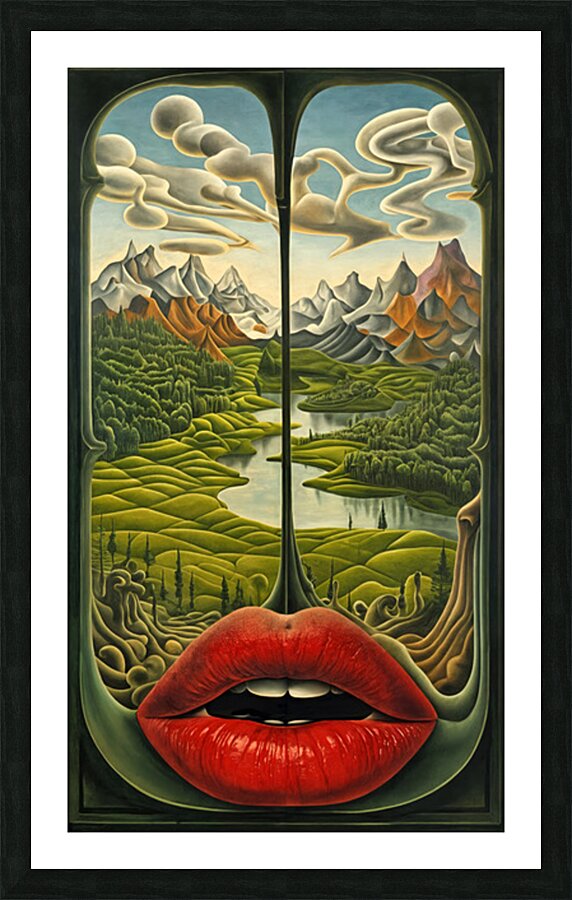  Fleshy Lips Picture Frame print