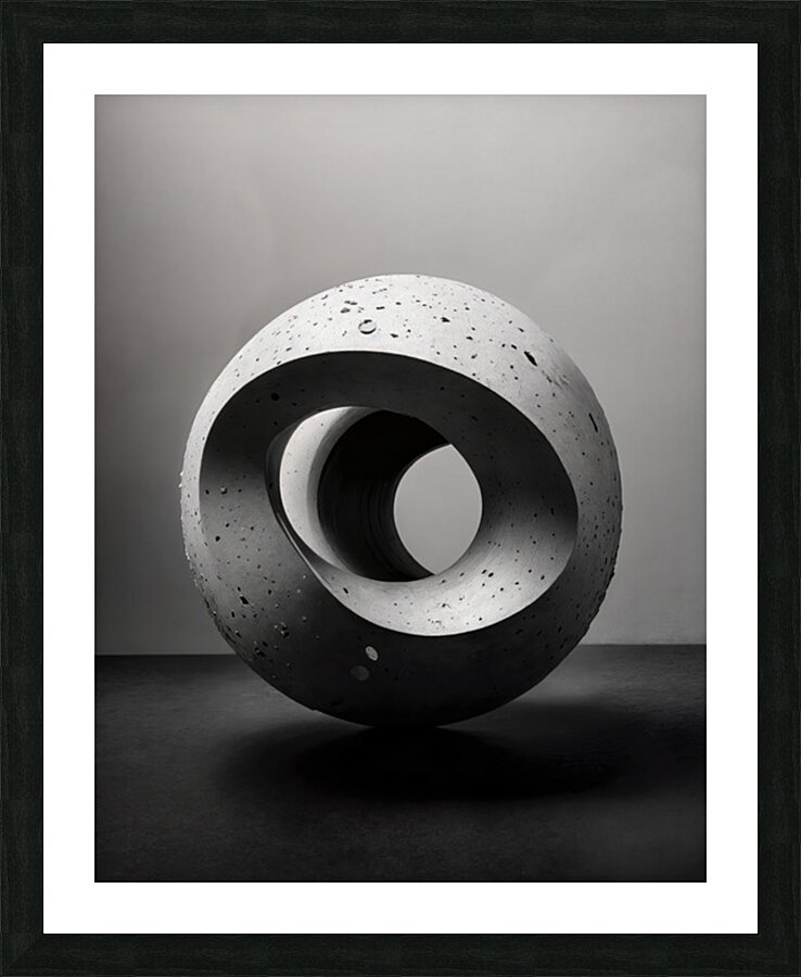  Smooth Gray Concrete Picture Frame print