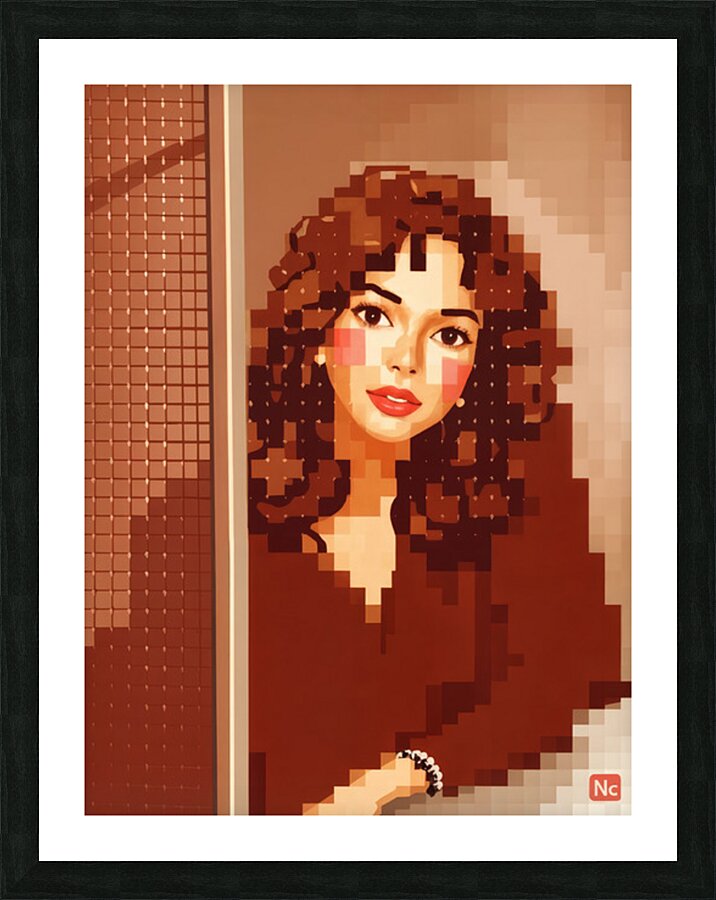  Mosaic Like Texture Picture Frame print