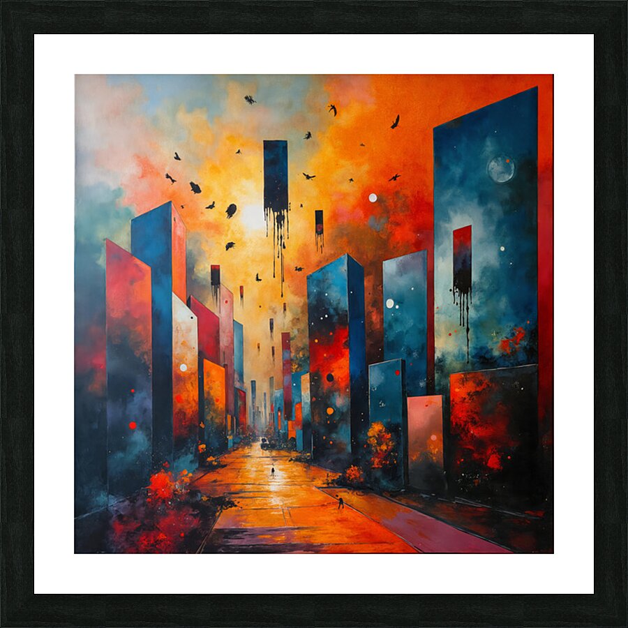 Haunting Cityscape  Picture Frame print