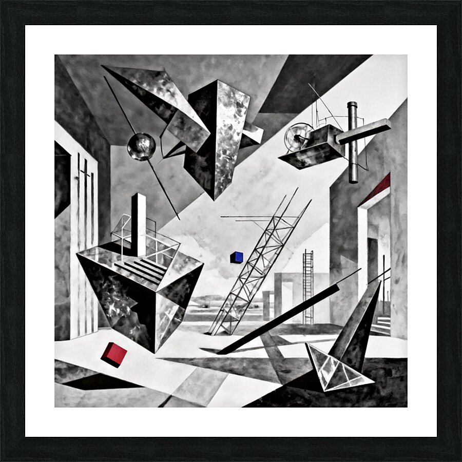Grayscale Hall Picture Frame print