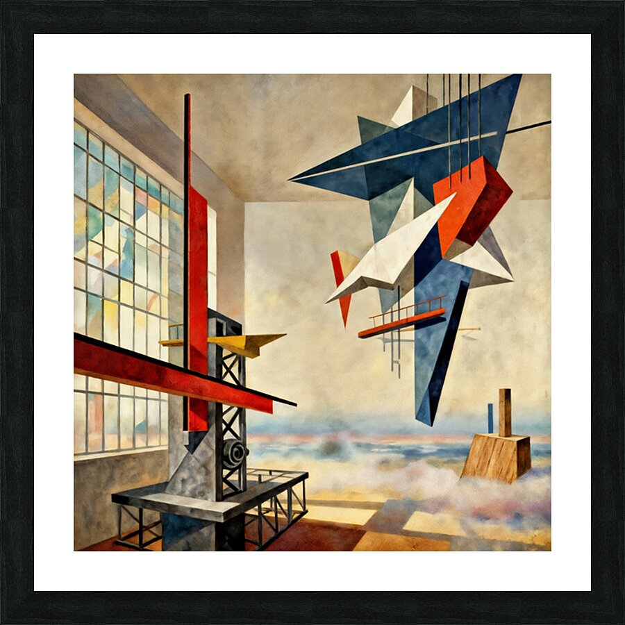 Diagonal Shadows  Picture Frame print
