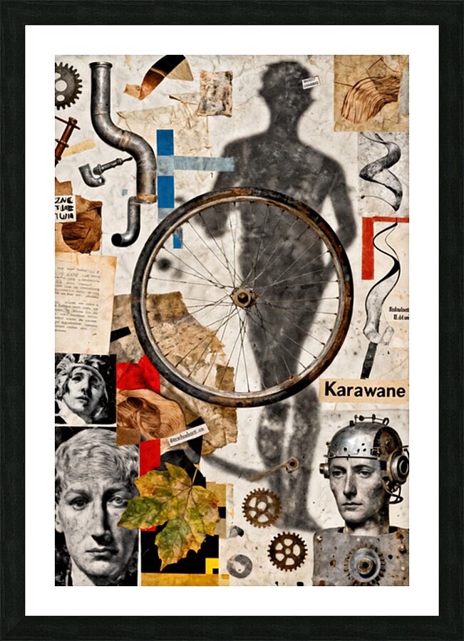 Collage Novel  Picture Frame print