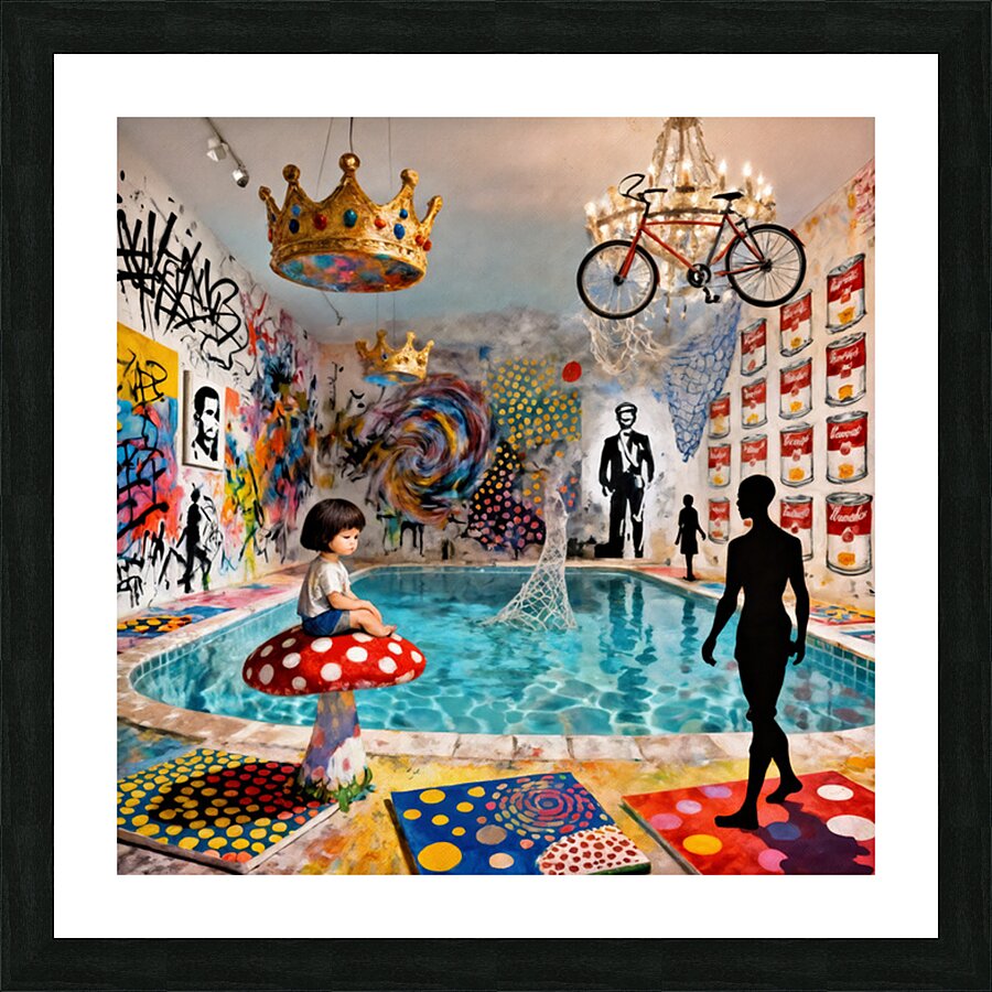 A Crowded Room  Picture Frame print