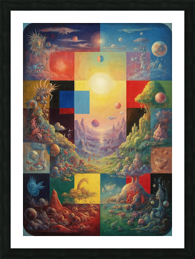 Collage of Portals  Picture Frame print