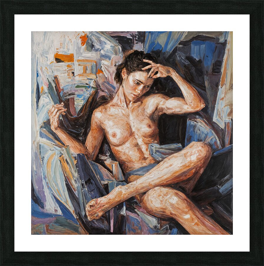 Model Muscle  Picture Frame print