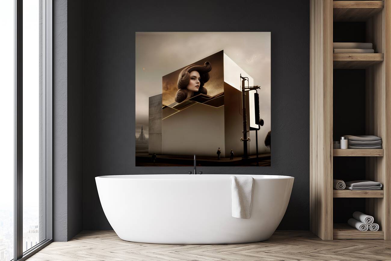 Cube Shaped Billboard  Reproduction