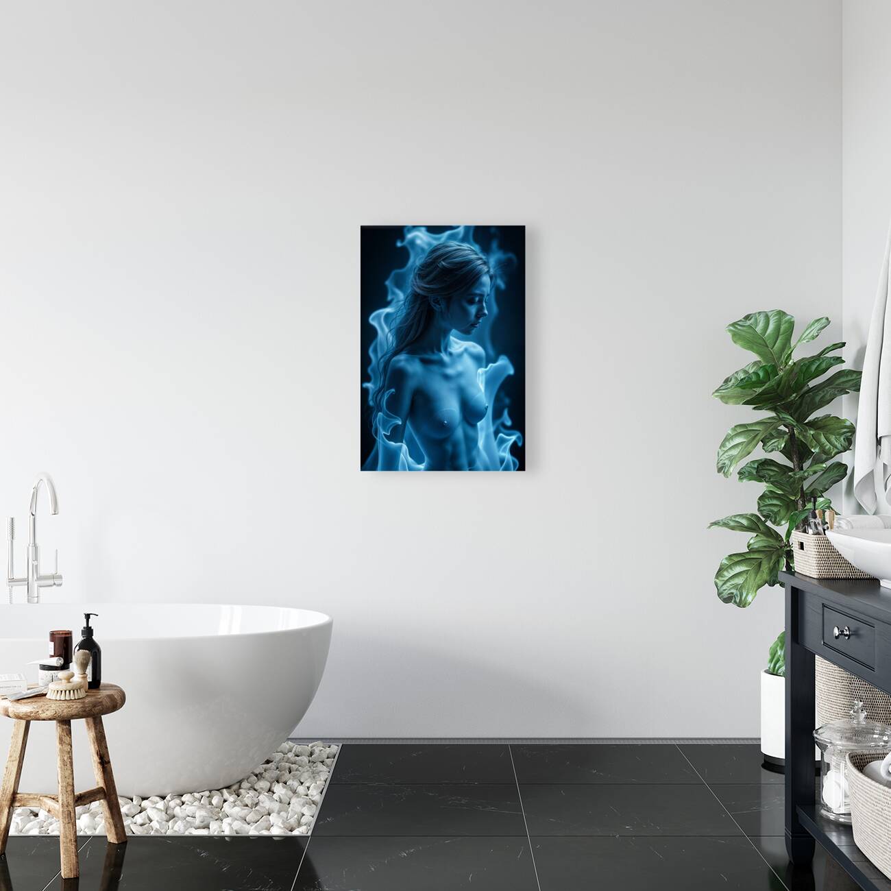 Ghostly Blue Wisps  Reproduction