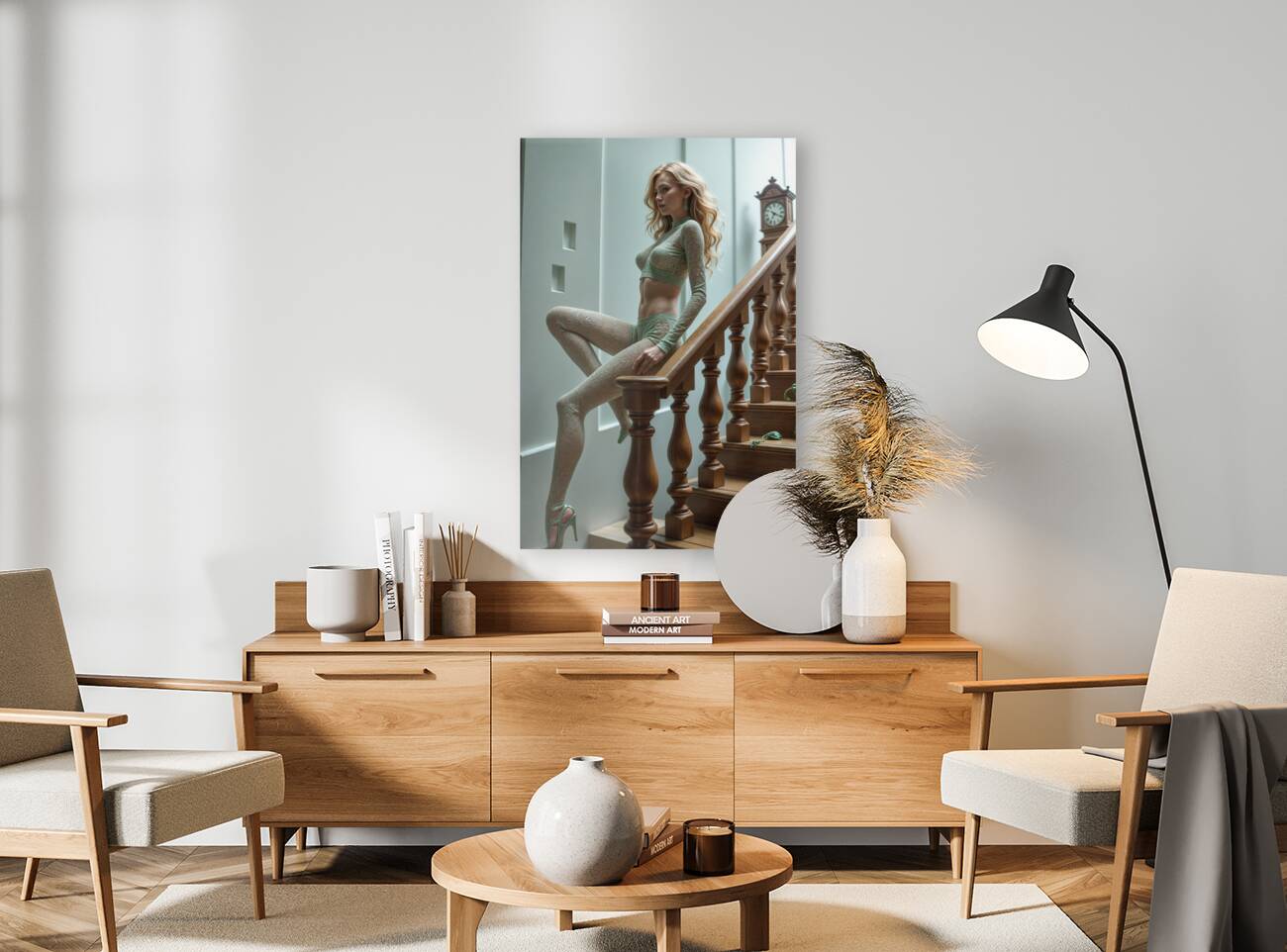 Wooden Railing  Reproduction