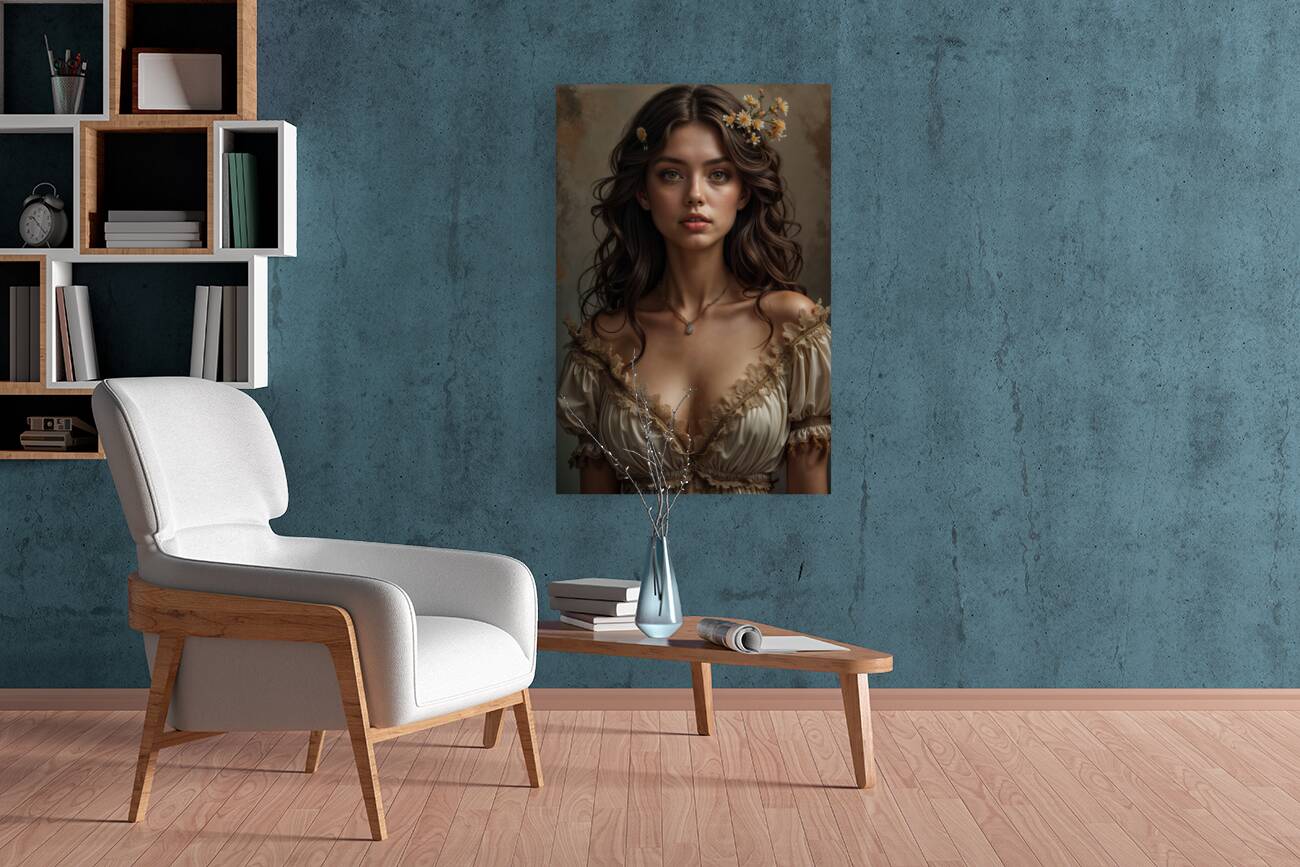 Ruffled Neckline  Reproduction