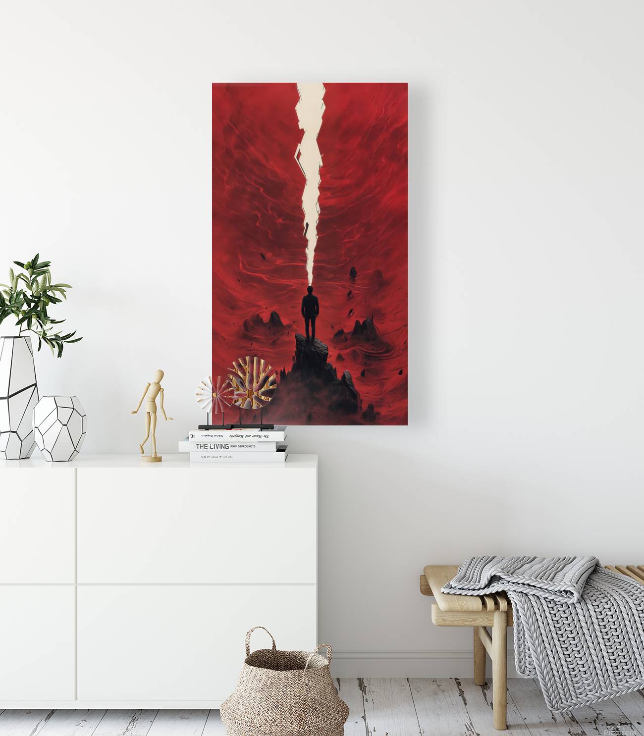  Red Landscape  Reproduction