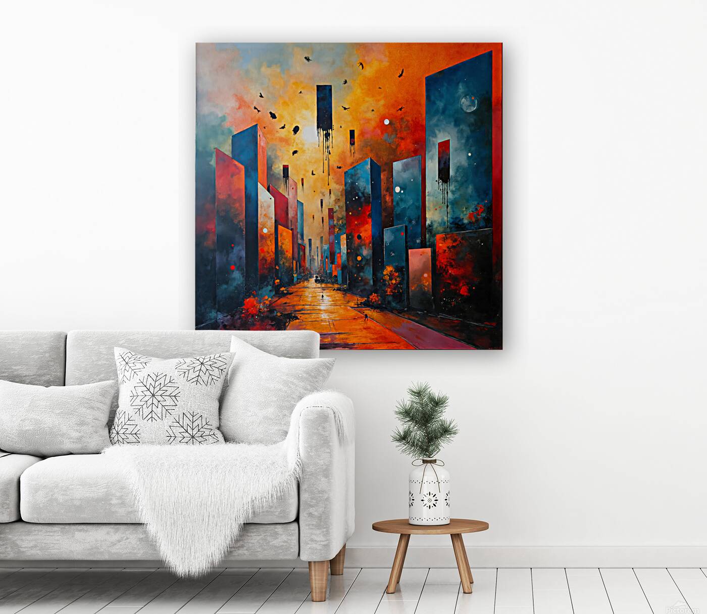 Haunting Cityscape  Reproduction
