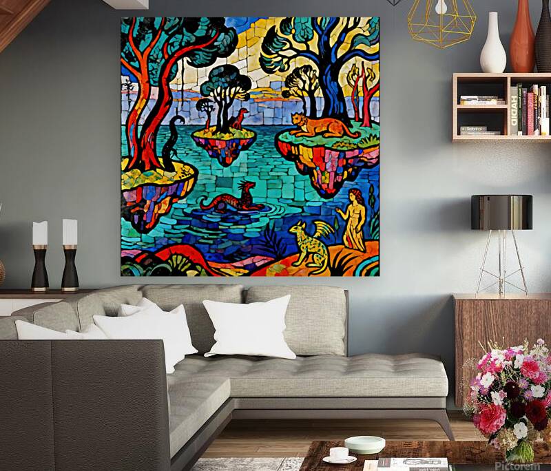Stained Glass Tableau  Reproduction