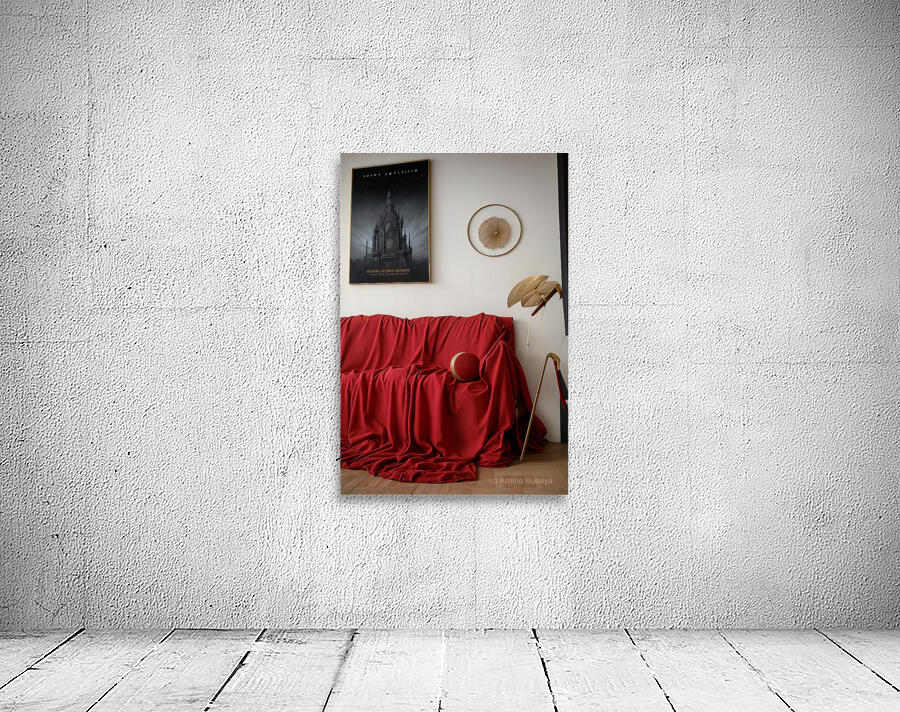 Red Fabric Couch  Wall Preview