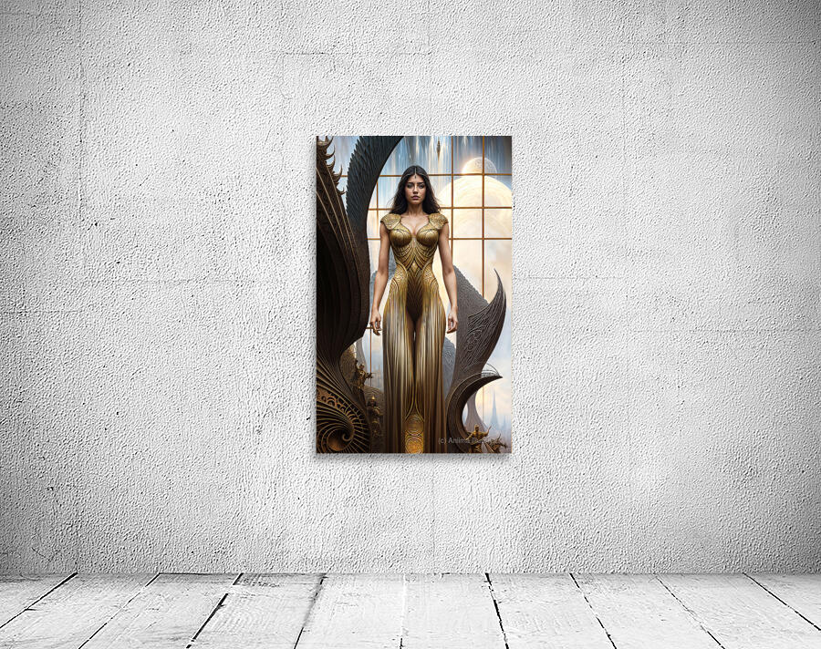  Futuristic Warrior Queen  Wall Preview