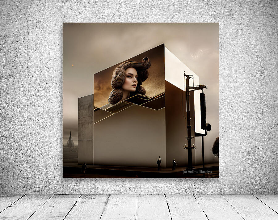  Cube Shaped Billboard  Wall Preview