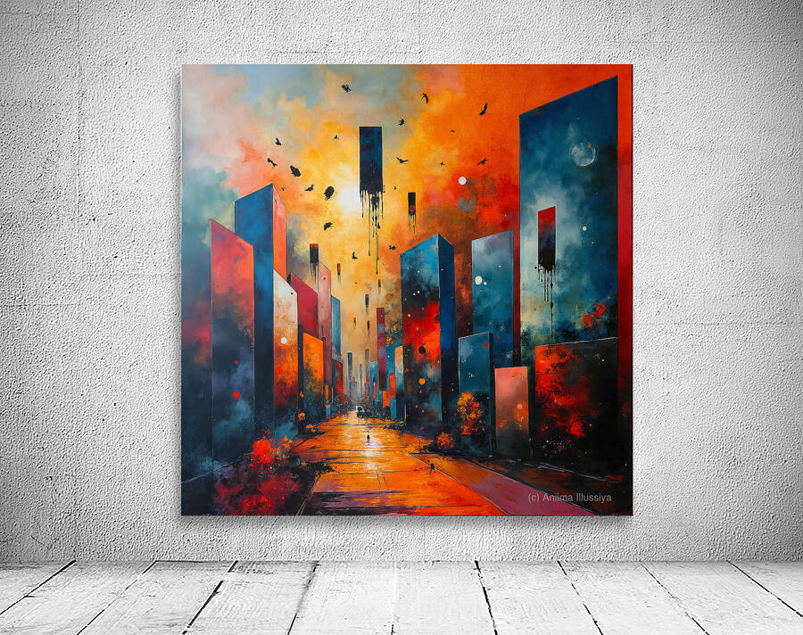 Haunting Cityscape  Wall Preview