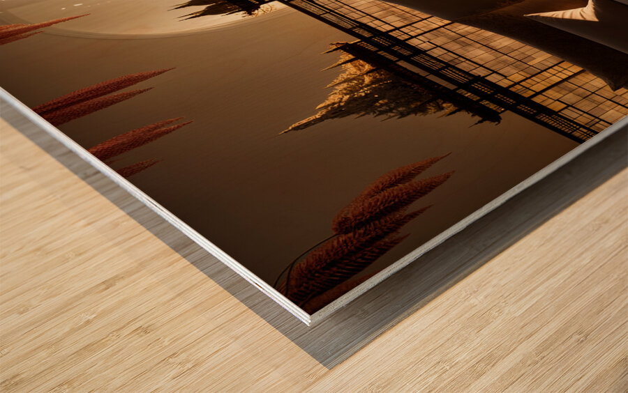  Bedroom Interior  Wood print