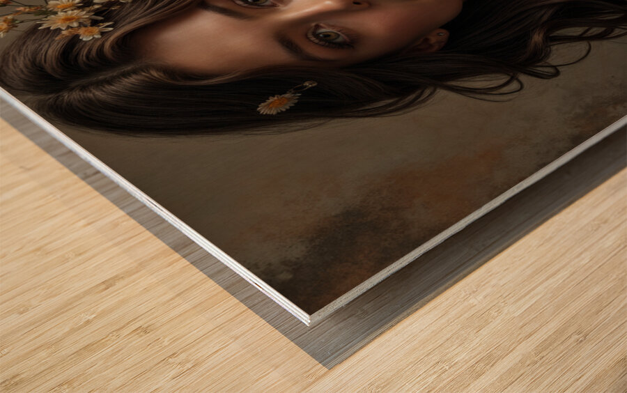 Ruffled Neckline  Wood print