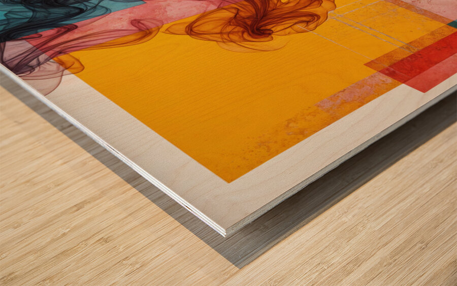 Geometric Medley  Wood print