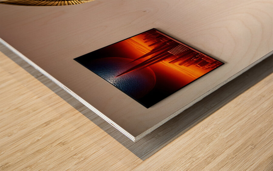  Golden Statue  Wood print