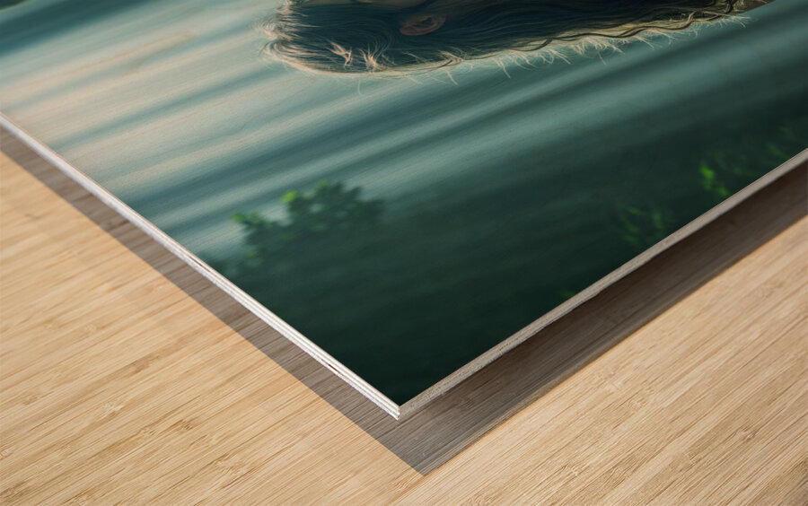 Shadowy Cave  Wood print