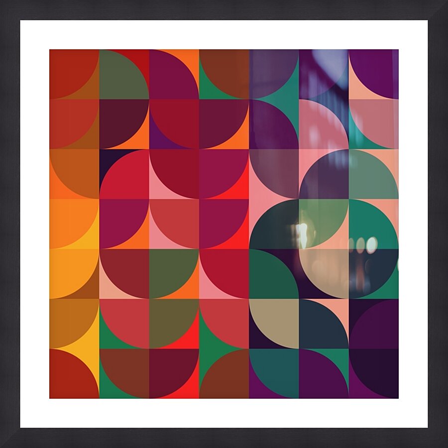 Floral Technicolor Picture Frame print