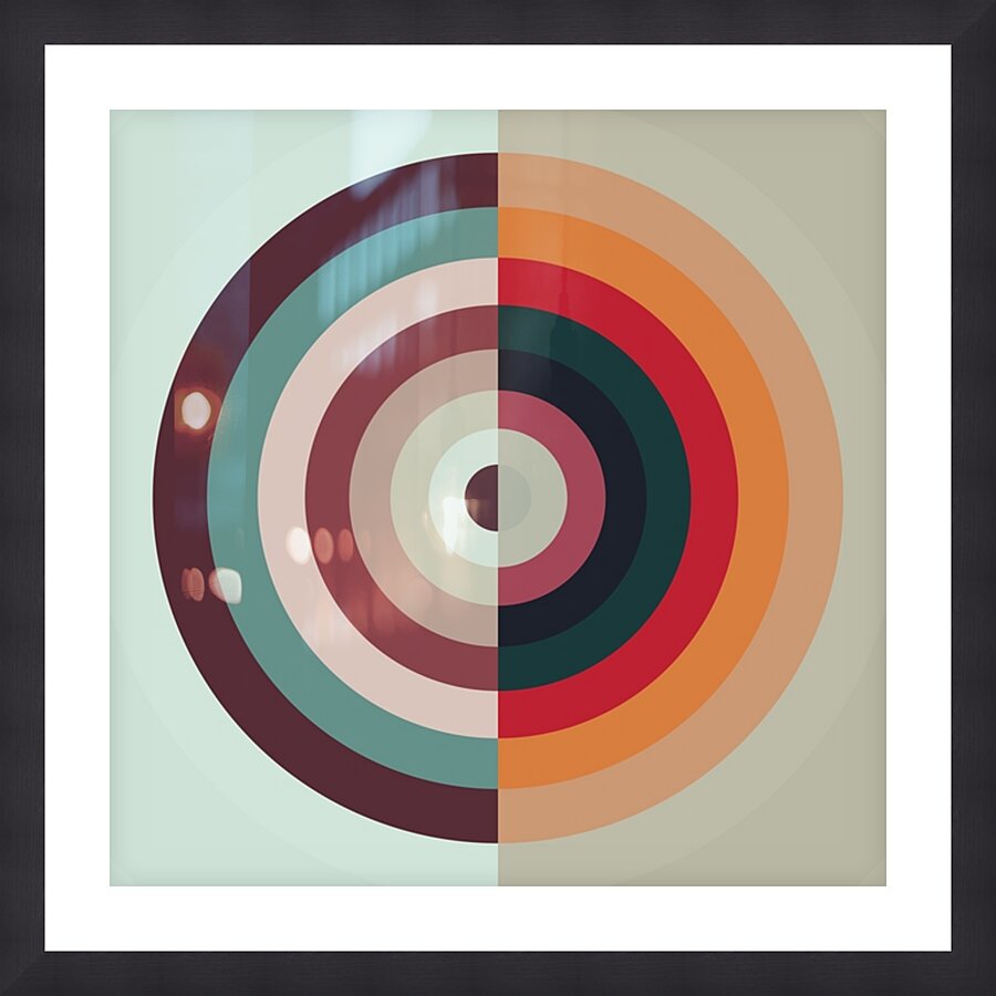 Muted Rainbow Picture Frame print