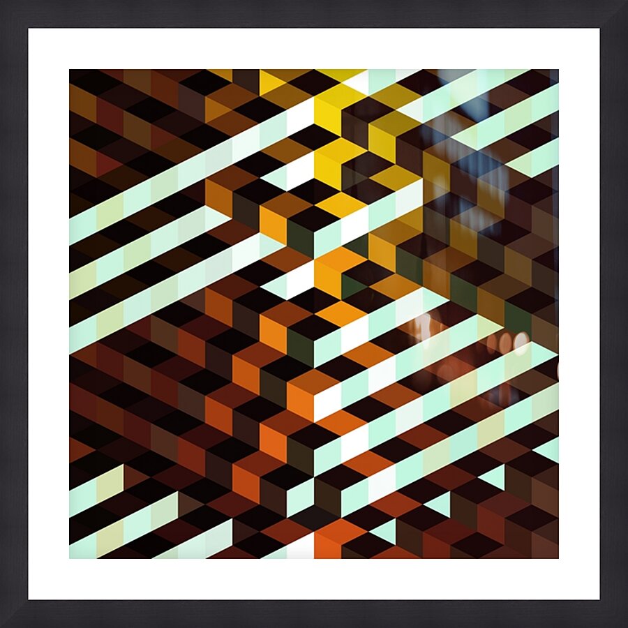 Tiger Stripe Pyramid Picture Frame print