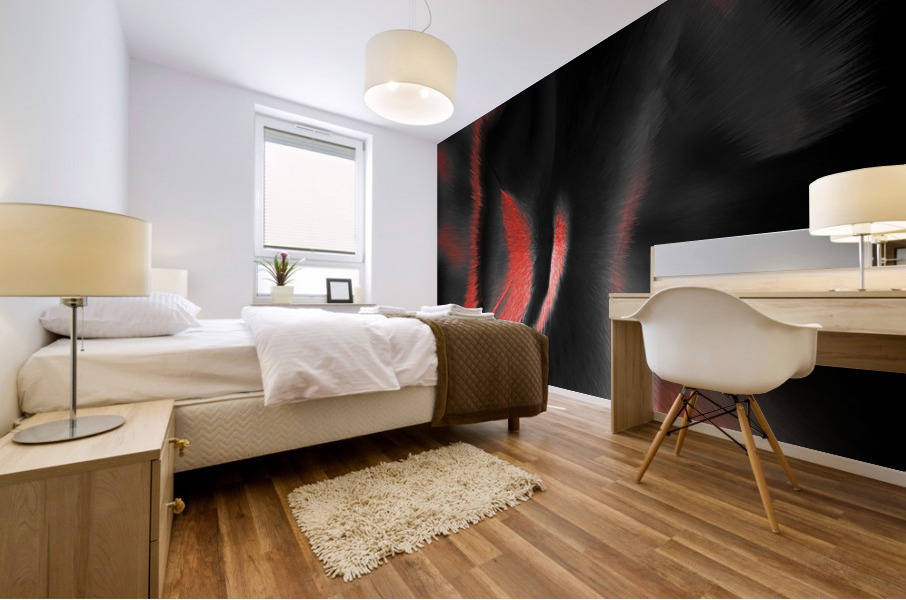 lady in red Mural print